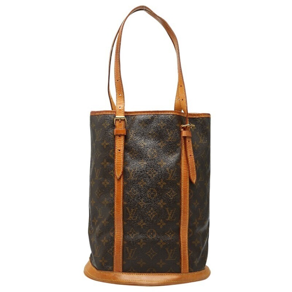 Louis Vuitton Monogram Bucket Tote Bag Shoulder Brown Leather